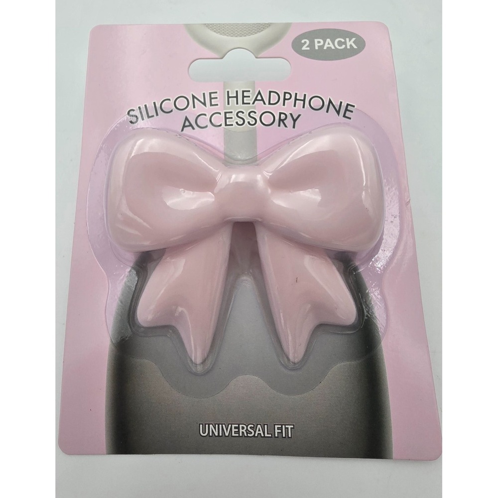 Five Below Silicone Headphone‎ Accessory Pink Bow Clip-on VIRAL TIKTOK NEW